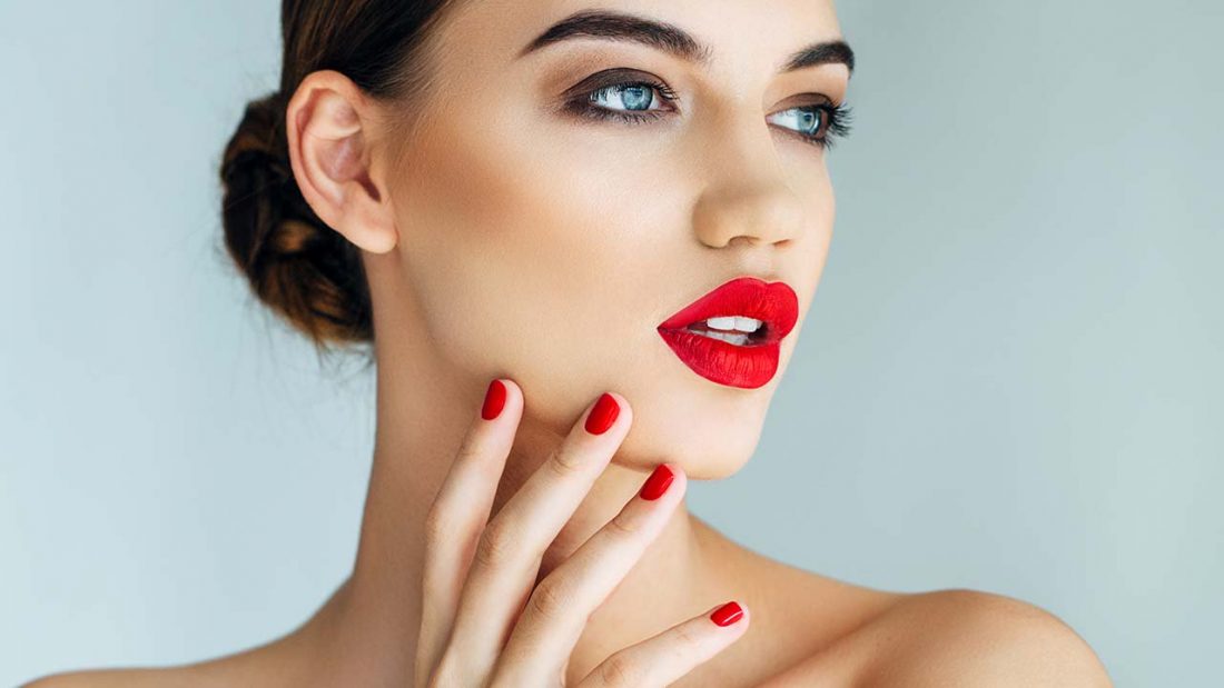 انواع ست لاک و رژلب قرمز