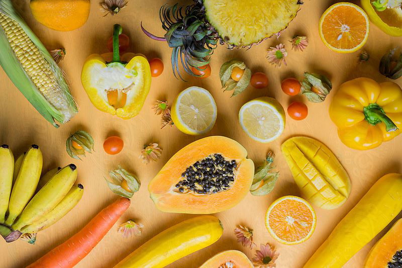 vitamin mivehaye zard vanarenji ویتامین میوههای زرد و نارنجی رنگ