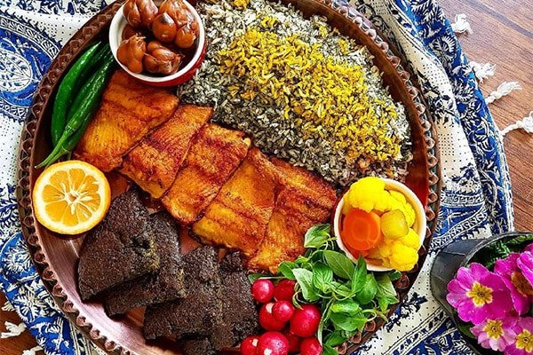 سبزی پلو با ماهی