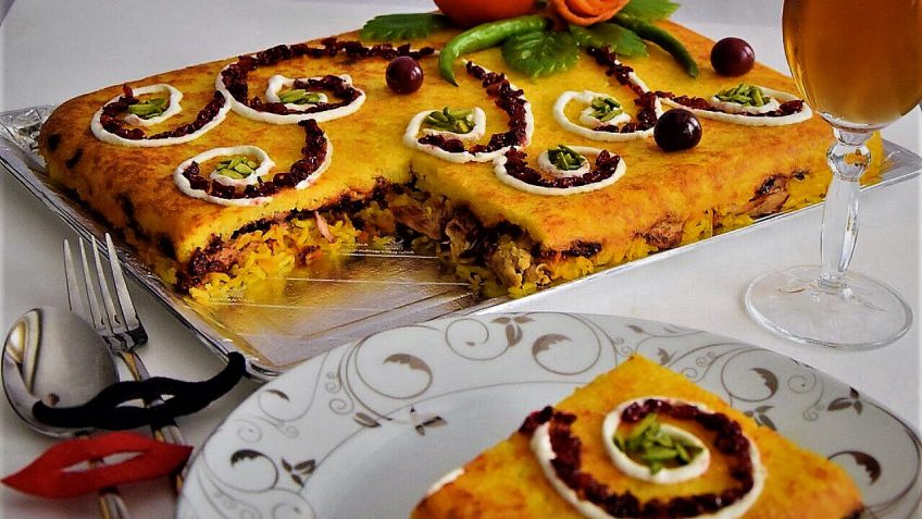 طرز تهیه ته چین مرغ مجلسی