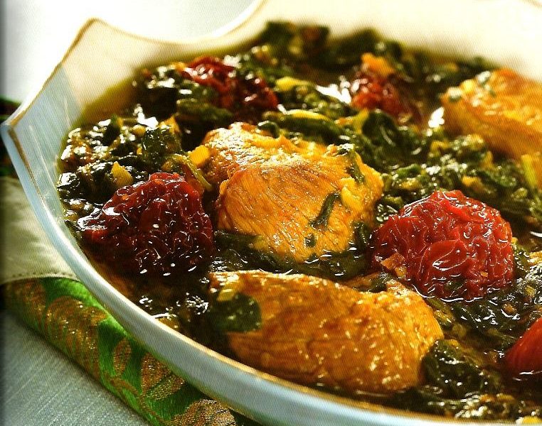 طرز تهیه خورشت آلو اسفناج