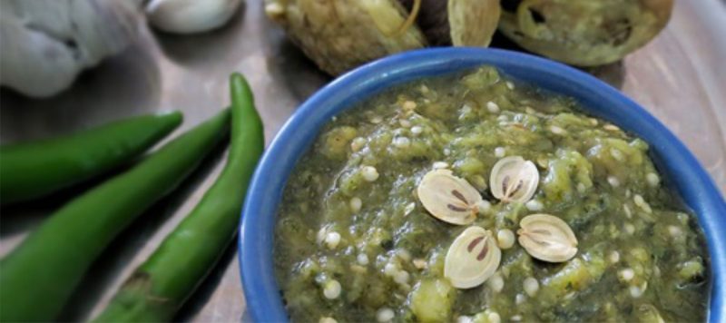 طرز تهیه نازخاتون با بادمجان و سبزی شمالی