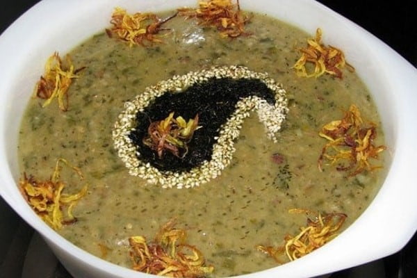 طرز تهیه آش شله قلمکار با گوشت و برنج