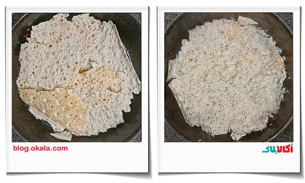 برنج و دم کردن آن در هویج پلو