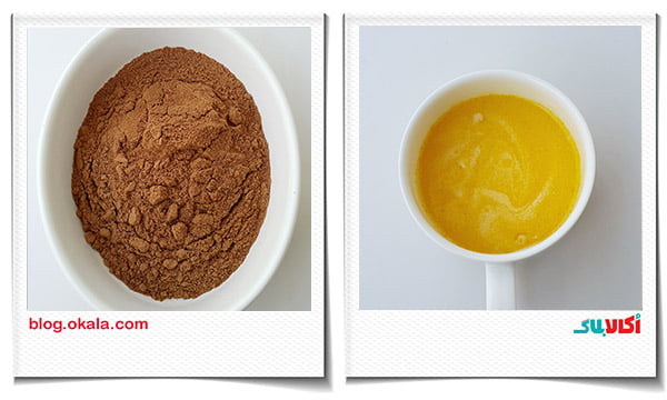 خرد کردن بیسکوییت و آب کردن کره