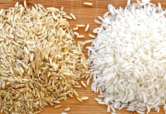 برنج سفید و قهوه‌ای