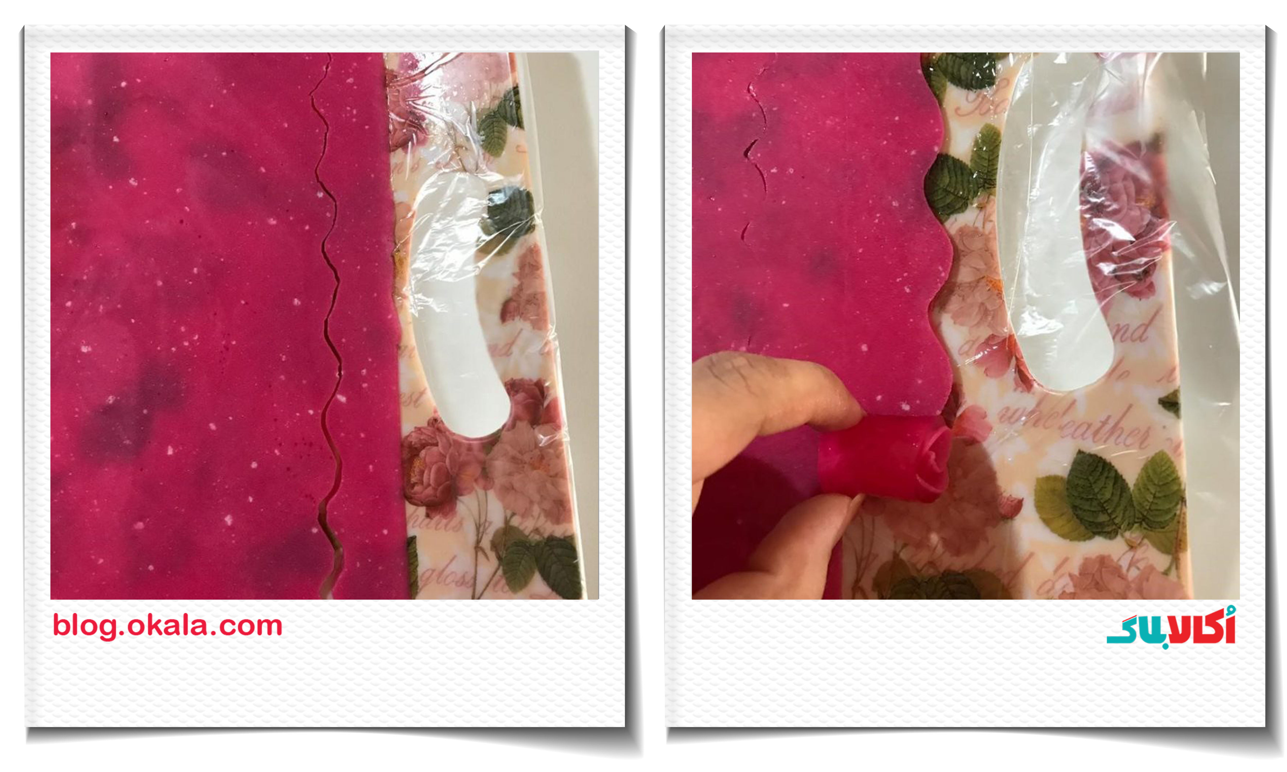 برش رول های ژله