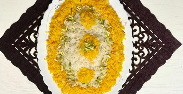 طرز تهیه برنج زعفرانی-پلو زعفرانی