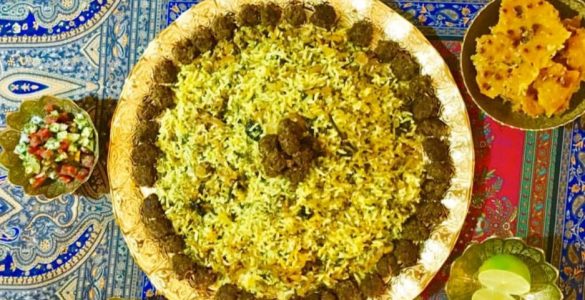 کلم پلو-درست کردن کلم پلو