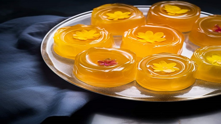 ژله رولی به شکل گل 