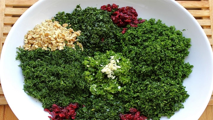 مواد لازم برای تهیه کوکو سبزی مجلسی مواد لازم برای تهیه کوکو سبزی مجلسی