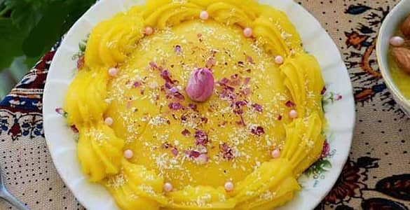 طرز تهیه حلوا زعفرانی