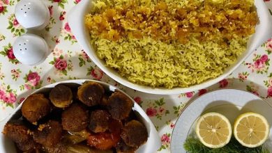 طرز تهیه زیره پلو با گوشت قلقلی و بادمجان