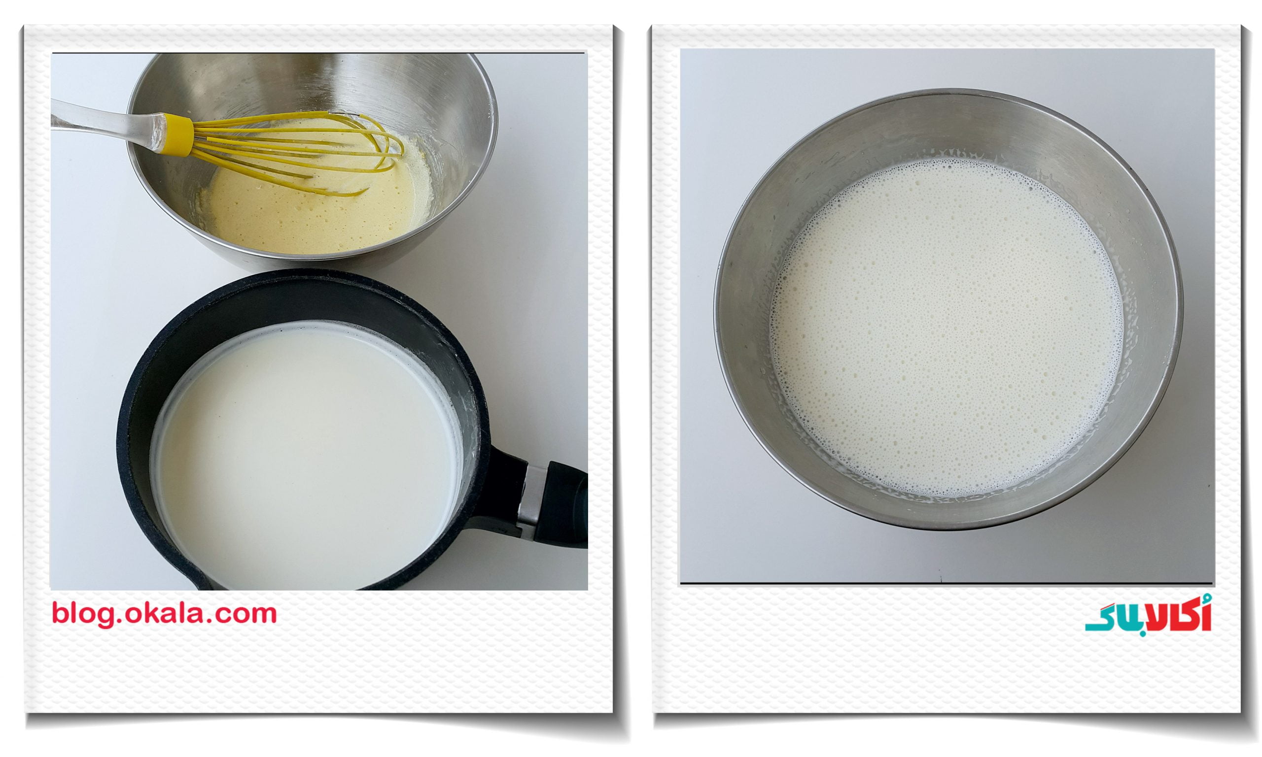 طرز تهیه دسر دو رنگ برای افطاری