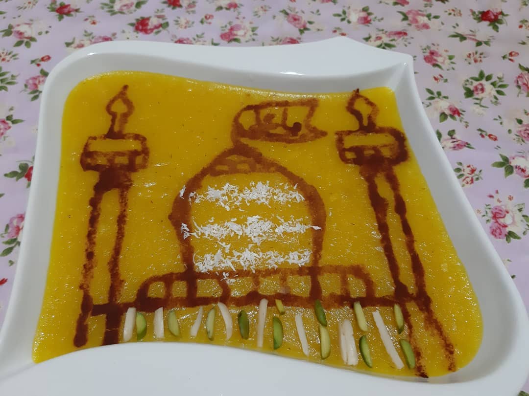 تزیین شله زرد آسان برای محرم تزیین شله زرد آسان برای محرم