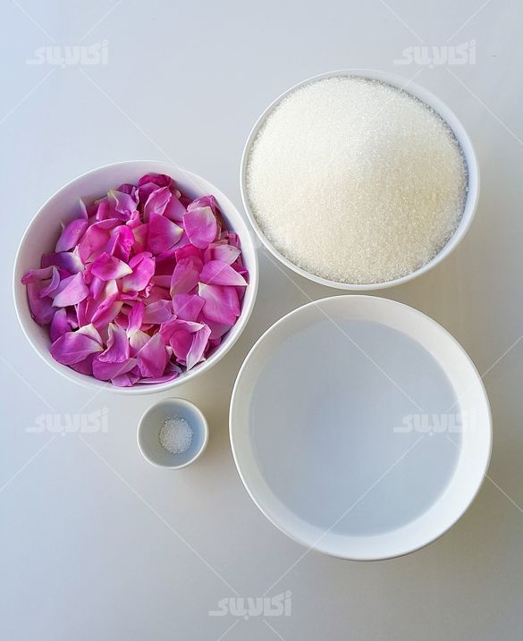 مواد لازم مربا گل سرخ مواد لازم مربای گل محمدی