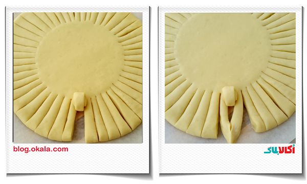 طریقه برش زدن خمیر نان مارمالادی