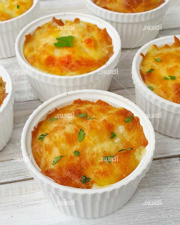 گراتن با ترکیب مرغ و سیب زمینی