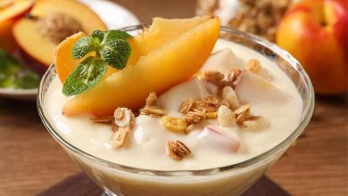 پودینگ هلو رو اینطوری درست کن، خیلی خوشمزه میشه!