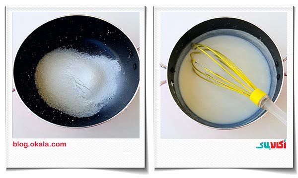 مخلوط شیر و نشاسته در سوفله