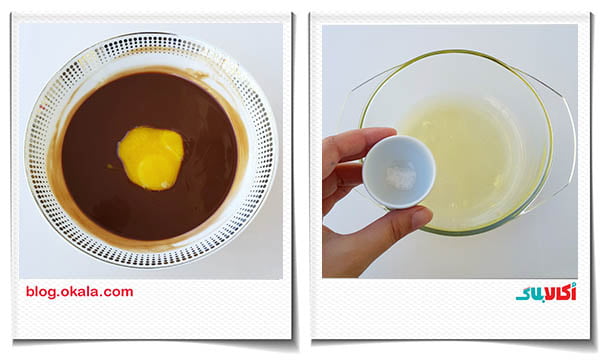 اضافه کردن وانیل و زرده تخم مرغ