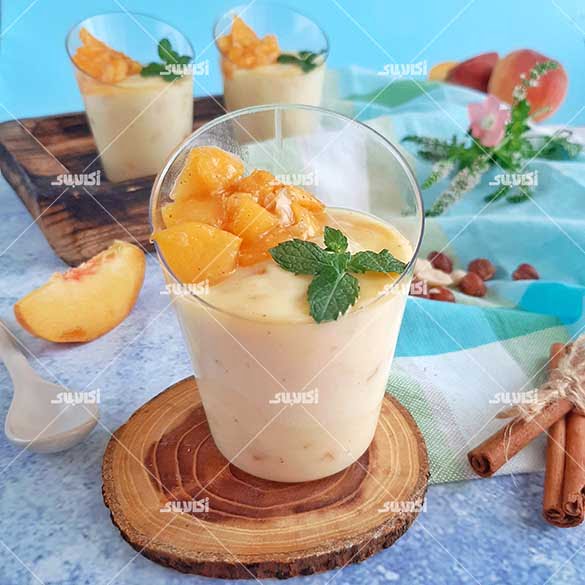 طرز تهیه پودینگ هلو