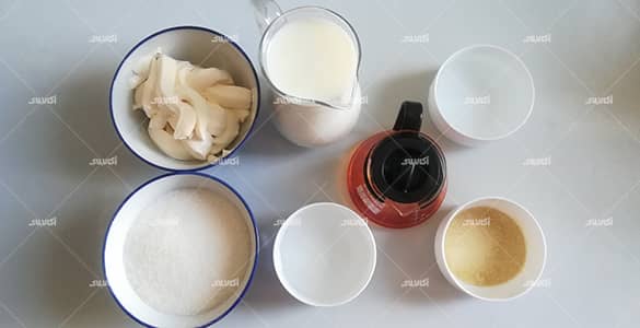 مواد لازم جهت تهیه دسر زعفرانی