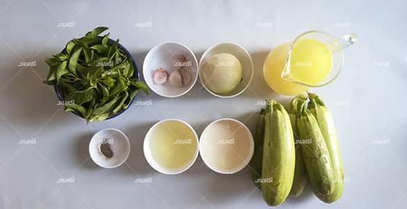 مواد لازم سوپ کدو سبز