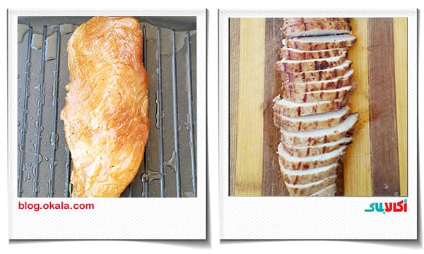 مرغ گریل شده سالاد کاب