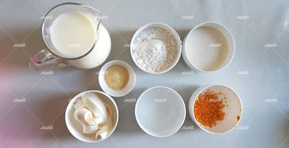 مواد لازم دسر پرتقالی
