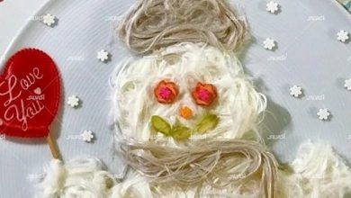 طرز تزیین پشمک جذاب به شکل آدمک؛ مخصوص شب یلدا