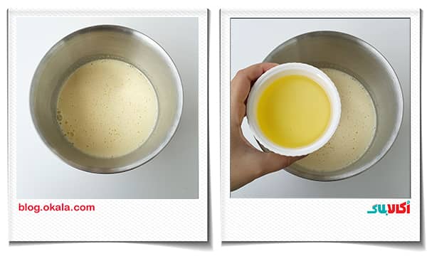 اضافه کردن روغن مایع در کیک پاپسیکلز