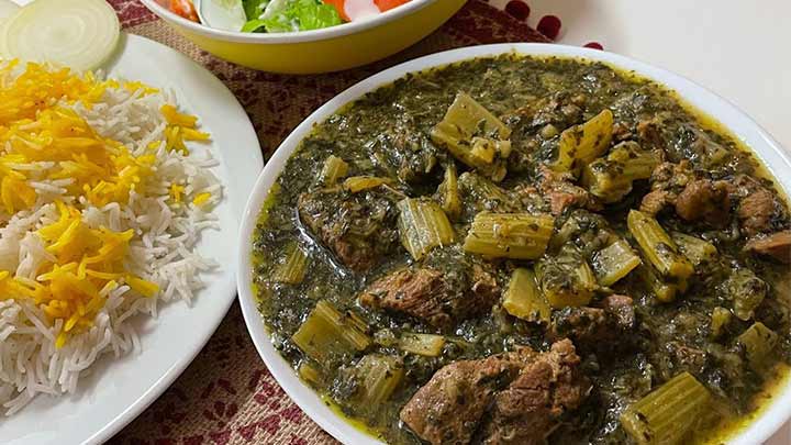 خورش کرفس لعابدار و خوشمزه