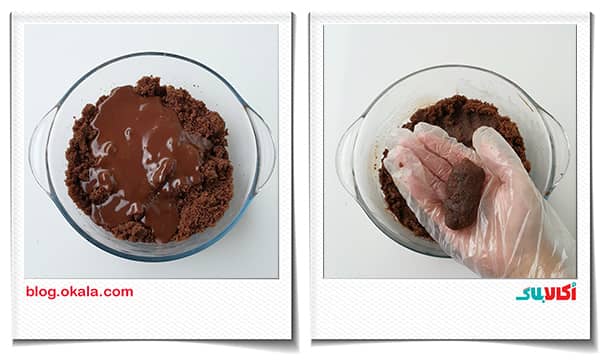 خمیری شدن کیک پاپسیکلز با گاناش