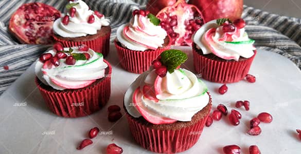 Pomegranate Cupcake