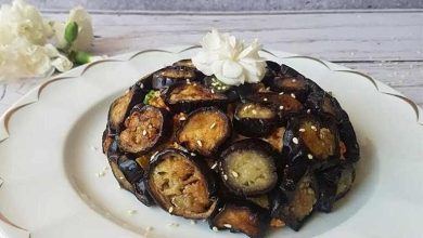 طرز تهیه سالاد مرغ و بادمجان قالبی؛ مجلسی و آسان