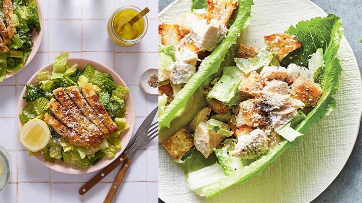 تزیین سالاد با برگ کاهو