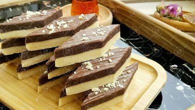 طرز تهیه حلوای دو رنگ زنجبیلی مجلسی