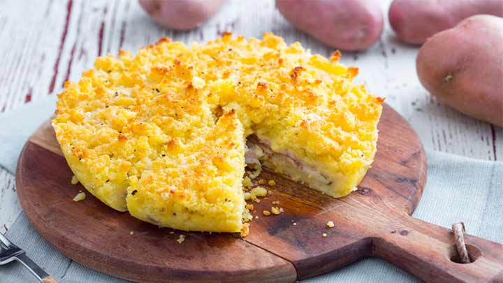 مراحل تهیه کرامبل سیب زمینی