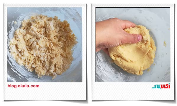ورز دادن خمیر شیرینی صدفی