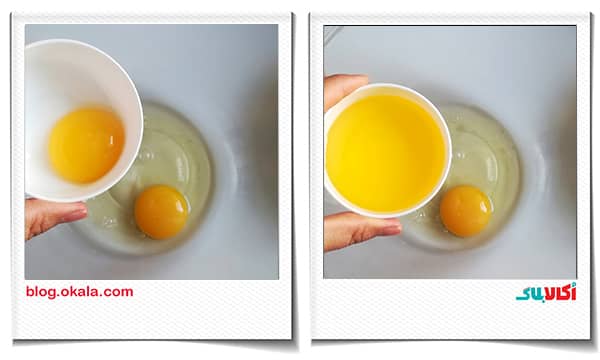 اضافه کردن تخم مرغ و روغن مایع در نان شیرمال