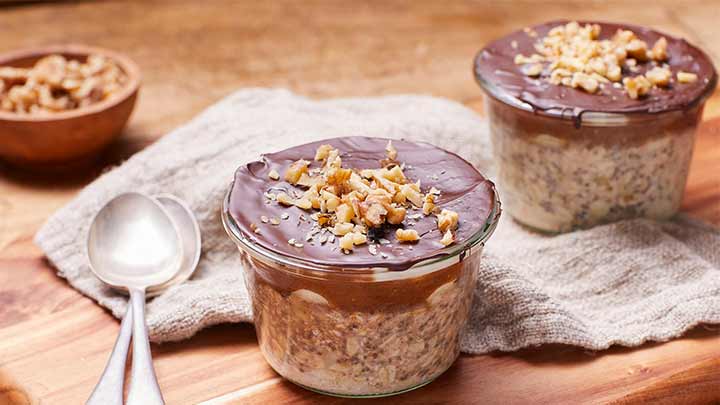 مراحل تهیه دسر موز شکلات