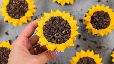 طرز تهیه چیز کیک تک نفره آفتابگردان؛ تلفیقی از هنر و طعم