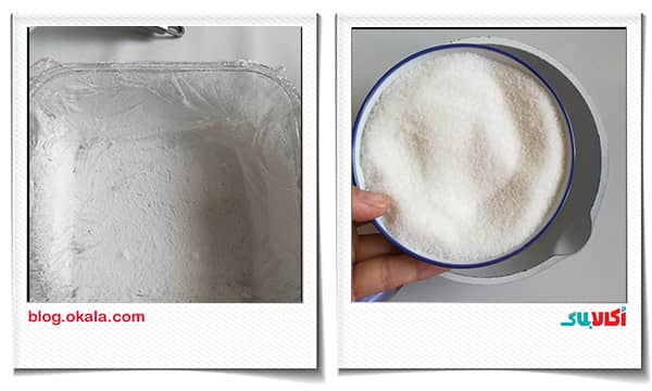 ریختن شکر در شیر داغ کن برای مارشمالو
