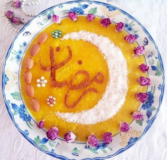تزیین شله زرد نذری برای ماه رمضان