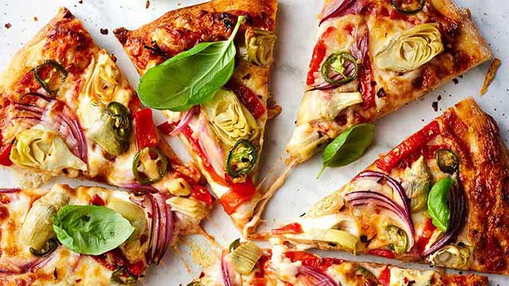 پیتزا سبزیجات بدون خمیر 