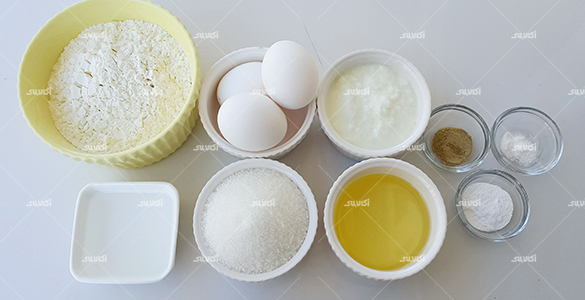 مواد لازم برای کیک هل و گلاب در چیزکیک زعفرانی
