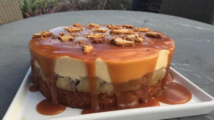 مراحل تهیه موس سیب و کارامل