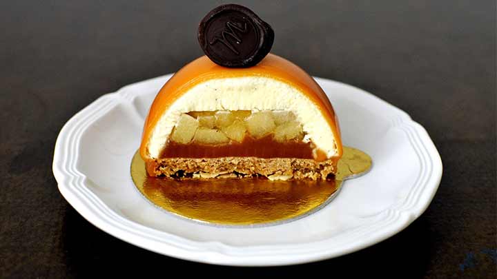 طرز تهیه موس سیب و کارامل خانگی