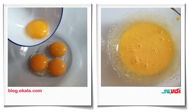 زرده تخم مرغ در بستنی تیرامیسو